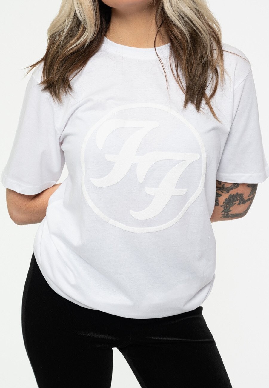 

Футболка с принтом FOO FIGHTERS FF LOGO HI-BUILD Paradiso Clothing, белый