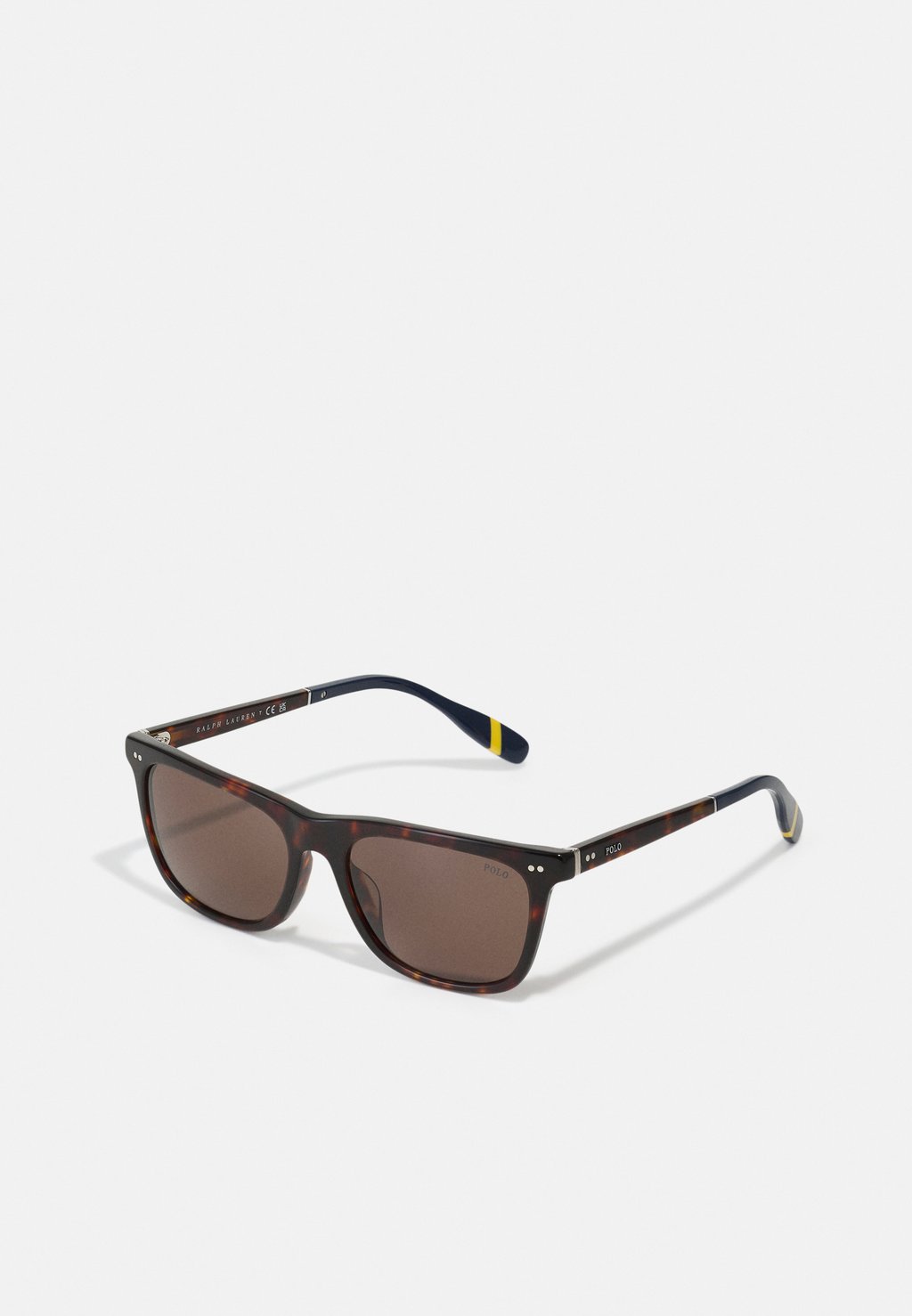 Солнцезащитные очки Polo Ralph Lauren, блестящая темная гавана
