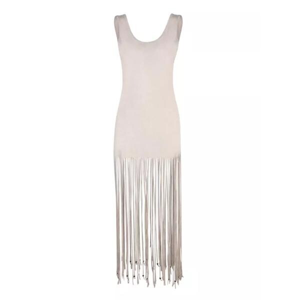

Платье cotton and linen dress Alanui, бежевый