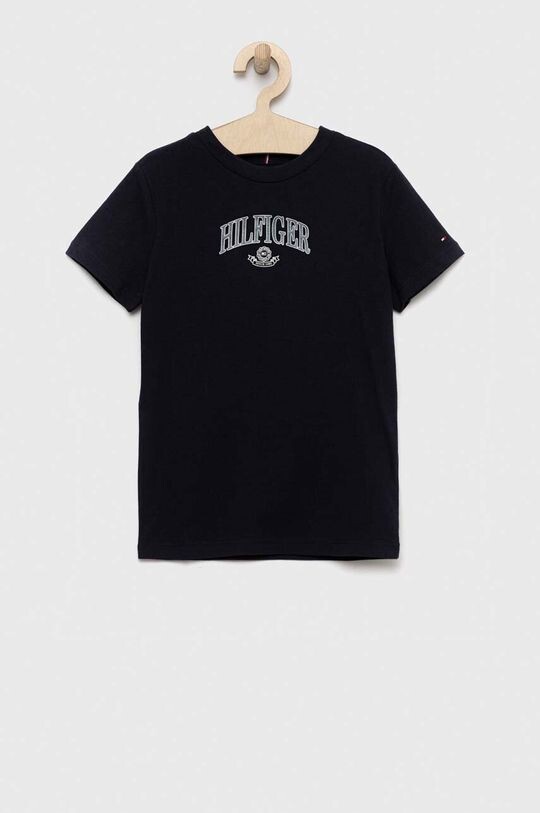 

Детская хлопковая футболка Tommy Hilfiger, черный