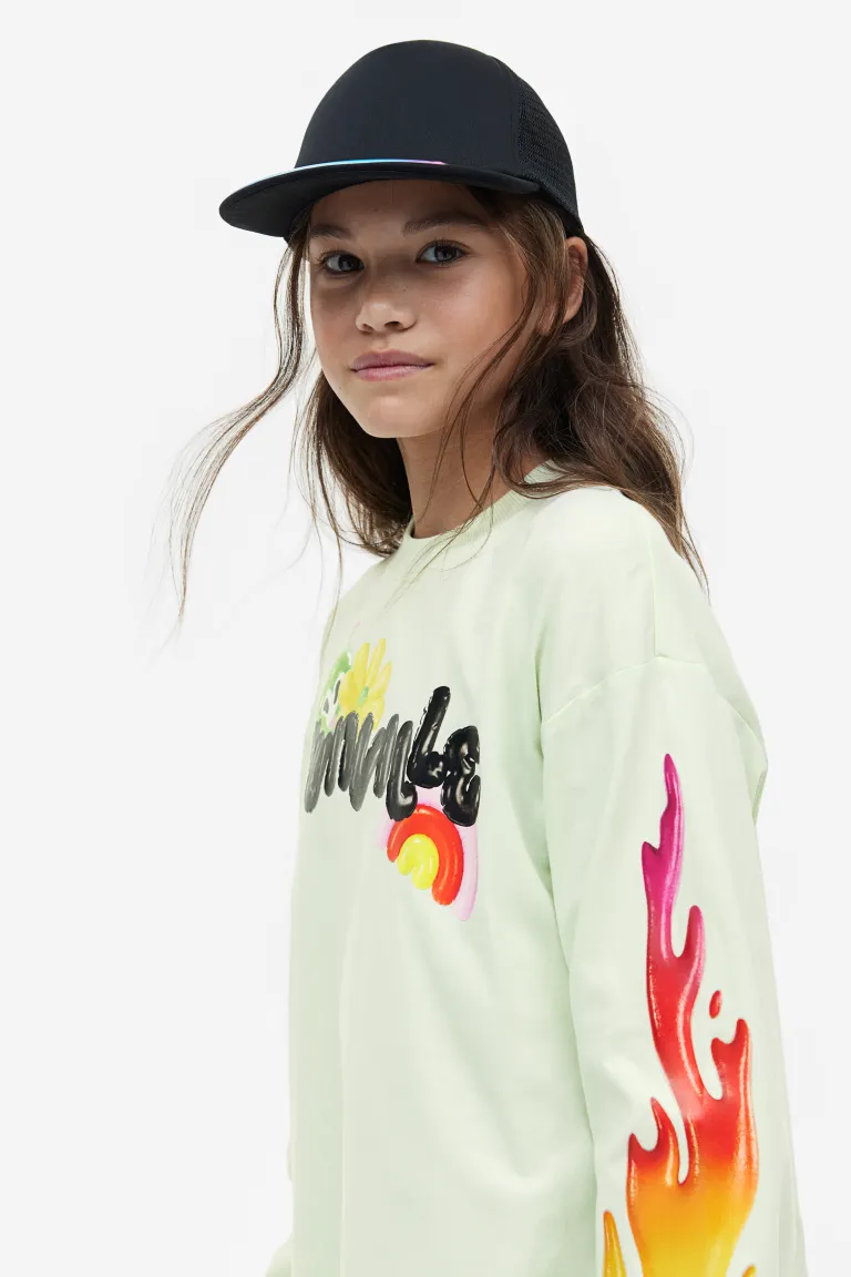 

Блуза из джерси с принтом H&M, зеленый