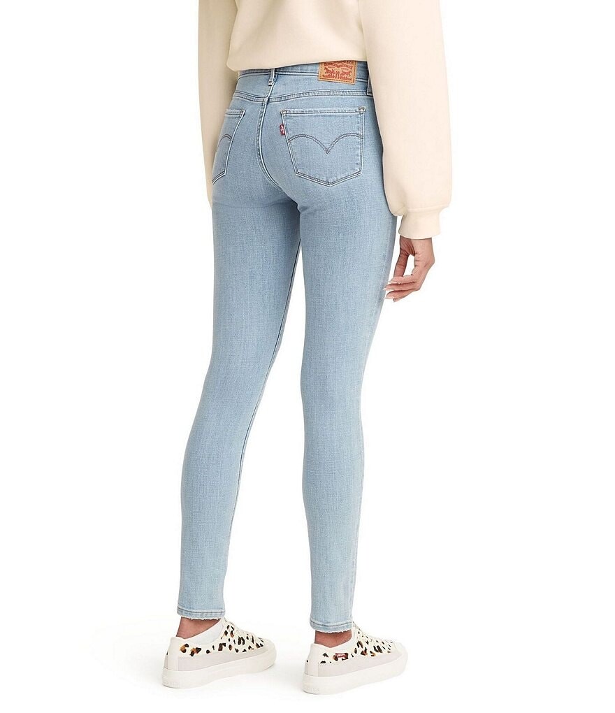 

Потертые джинсы скинни Levi's 711 с высокой посадкой, синий