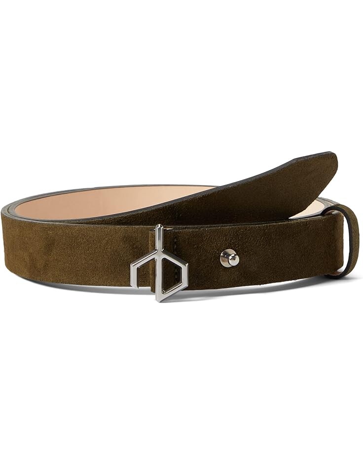 Ремень rag & bone 20 Anniversary Belt, цвет Olive Night Suede