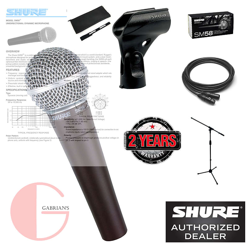 

Вокальный микрофон Shure SM58 Handheld Cardioid Dynamic Microphone