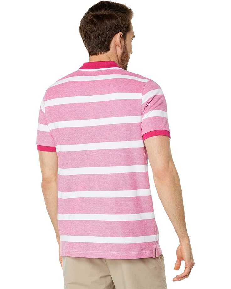 Поло U.S. POLO ASSN. Short Sleeve Yarn-Dye Birdseye Stripe Pique Polo, цвет Pink Peacock футболка u s polo assn short sleeve yarn dye medium stripe tee цвет outdoor khaki