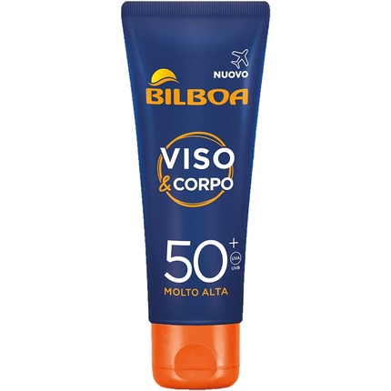 

Солнцезащитный крем для лица и тела Spf50+, дорожный размер, 75 мл, Bilboa