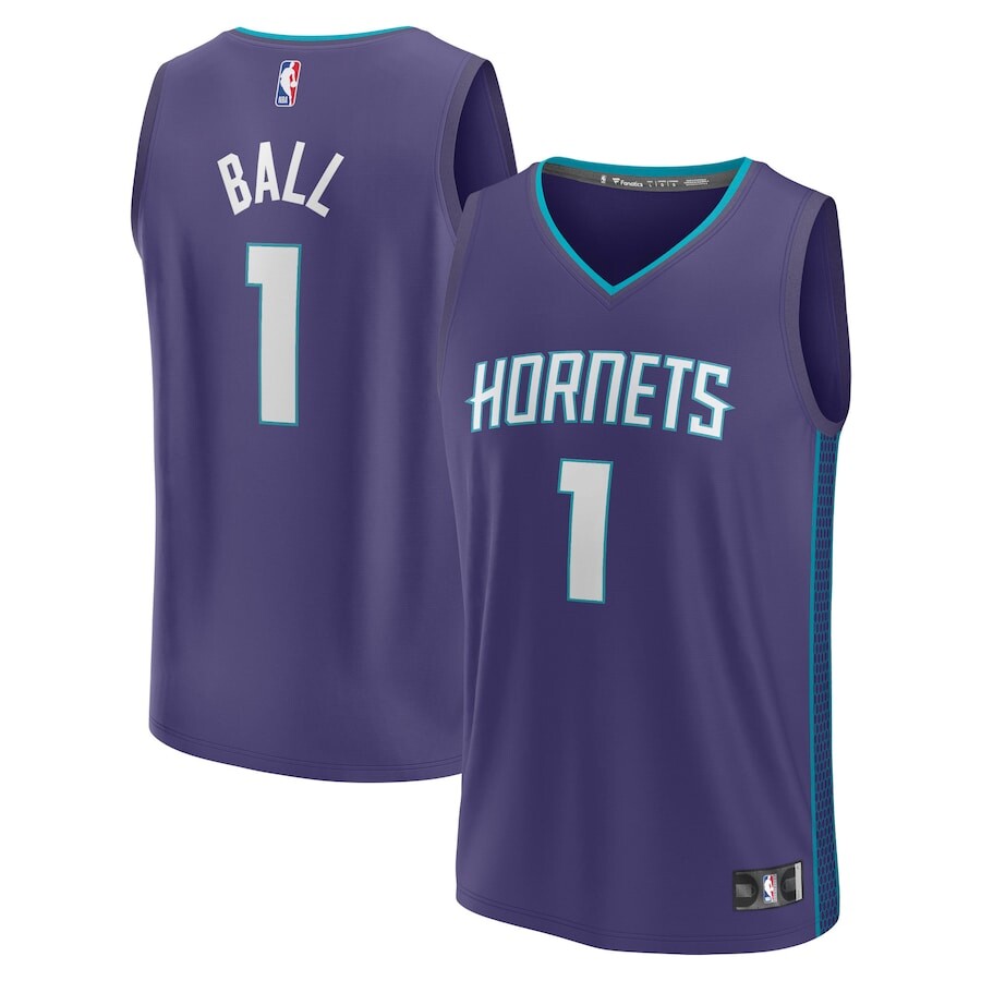 

Джерси Fanatics Branded Charlotte Hornets, фиолетовый