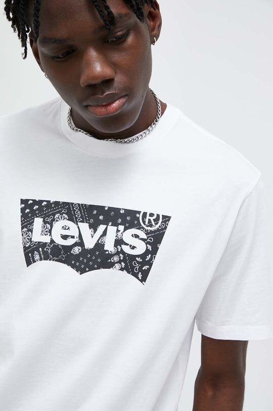 

Хлопковая футболка Levi's, белый