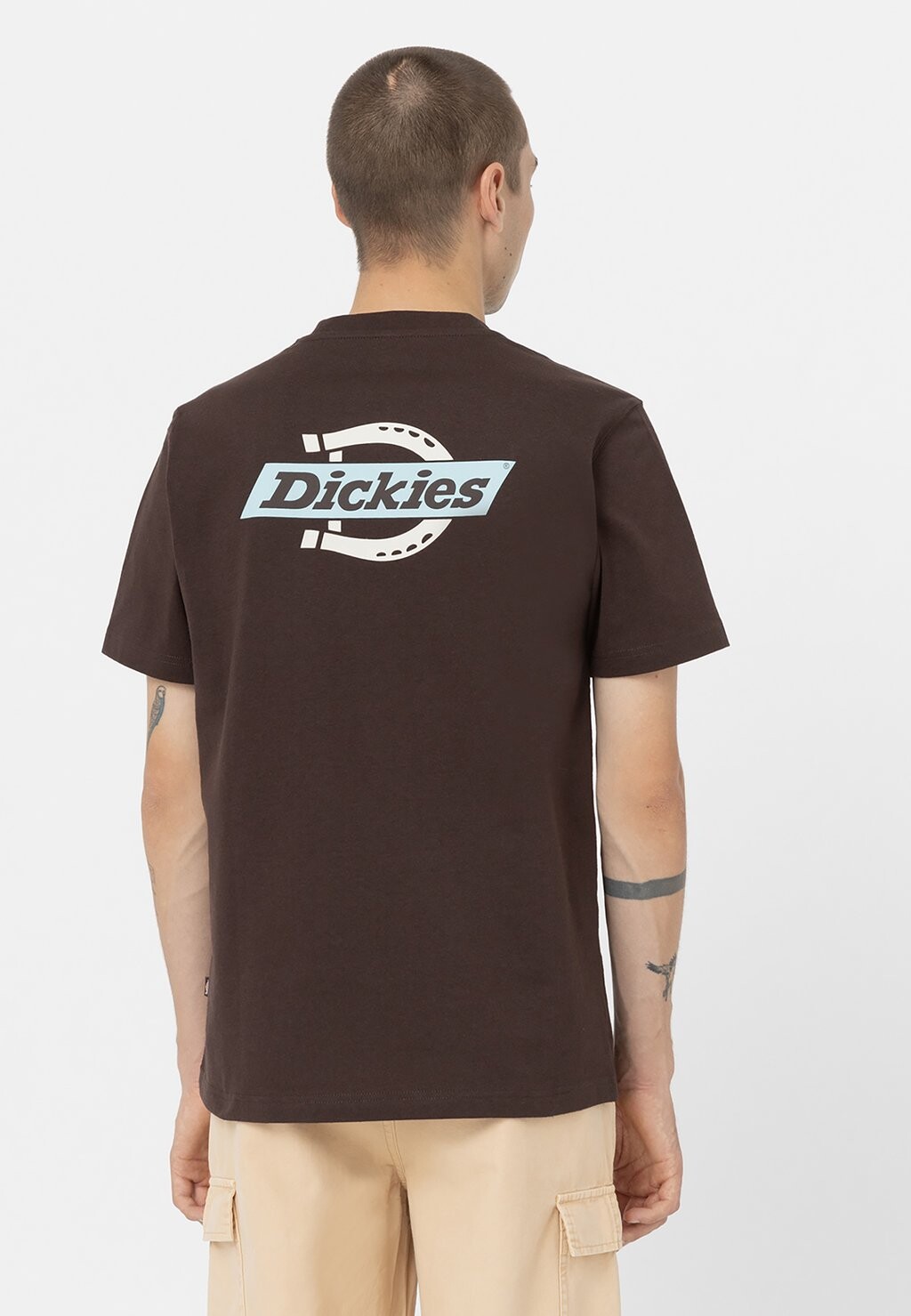 

Футболка с принтом Dickies, темно коричневый