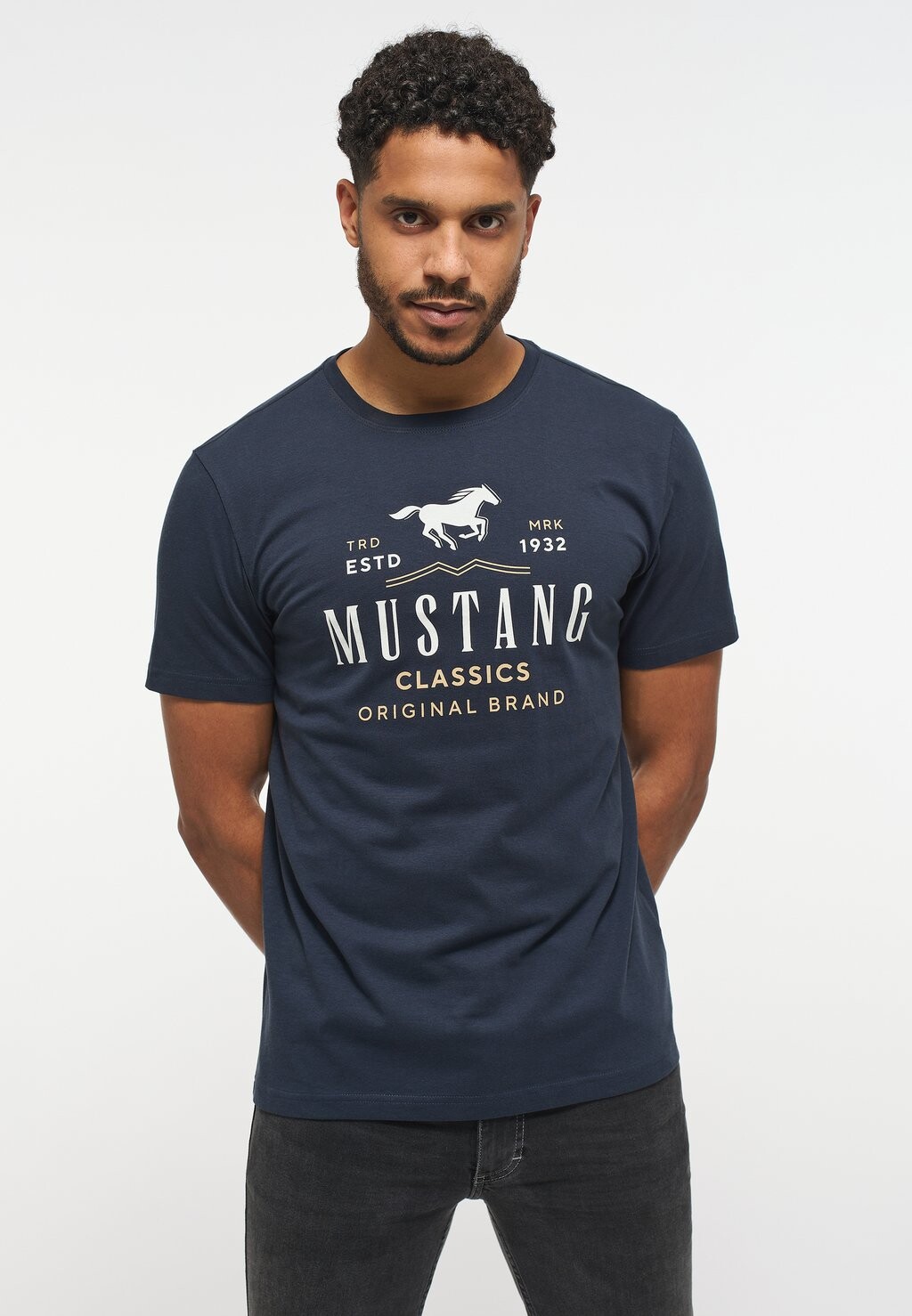 

Футболка с принтом Mustang, синий