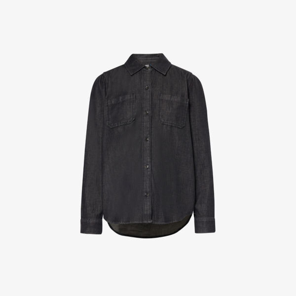 

Рубашка Mattie классического кроя из хлопка с закругленным краем Paige, цвет washed carbon