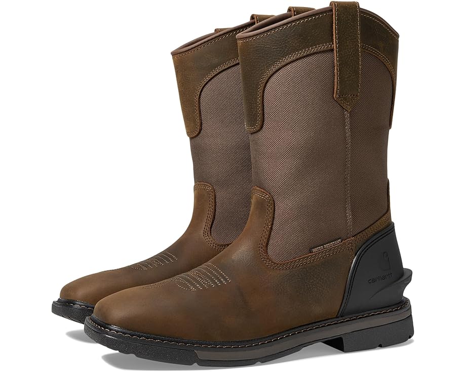 Ботинки Carhartt Montana Water Resistant 11 Square Toe Wellington, цвет Brown Oil Leather/Brown High Abrasion Fabric