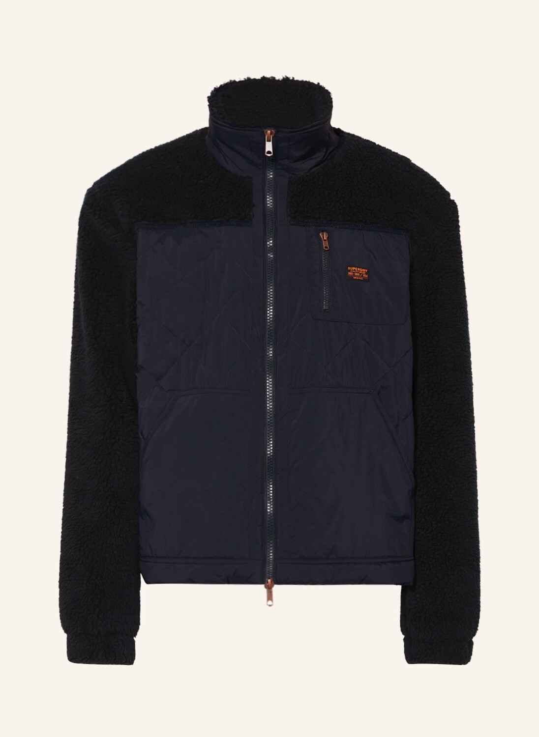 

Куртка Superdry mit Teddyfell, темно-синий
