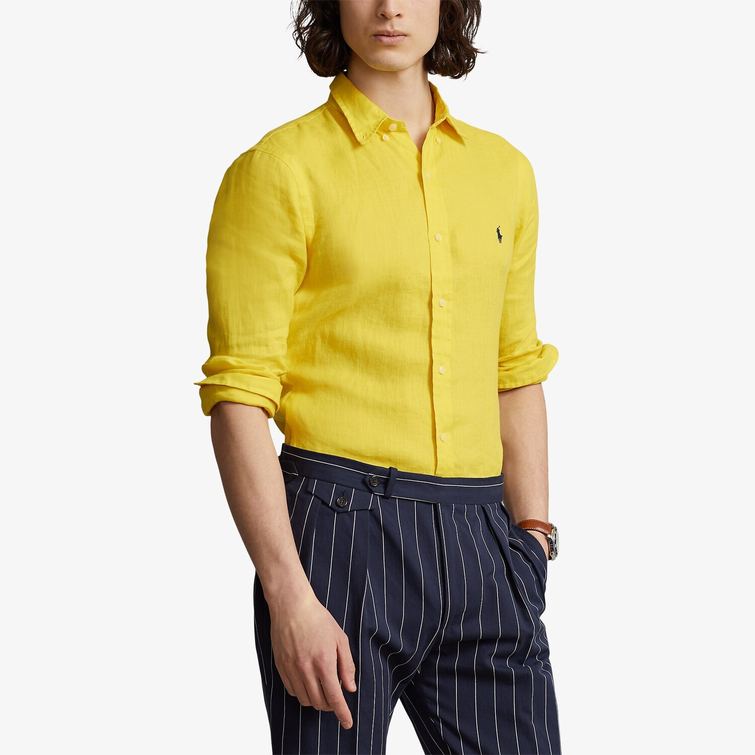 

Льняная рубашка Ralph Lauren, желтый
