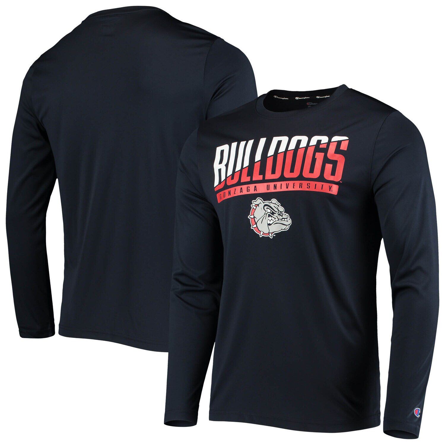 

Мужская темно-синяя футболка с длинными рукавами и надписью Gonzaga Bulldogs Champion, Синий