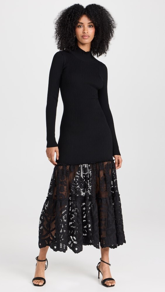

Платье Sea Joelle Applique Ribbed, черный