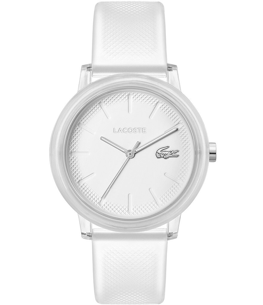 

Женские аналоговые часы Lacoste 12.12 с белым силиконовым ремешком, белый