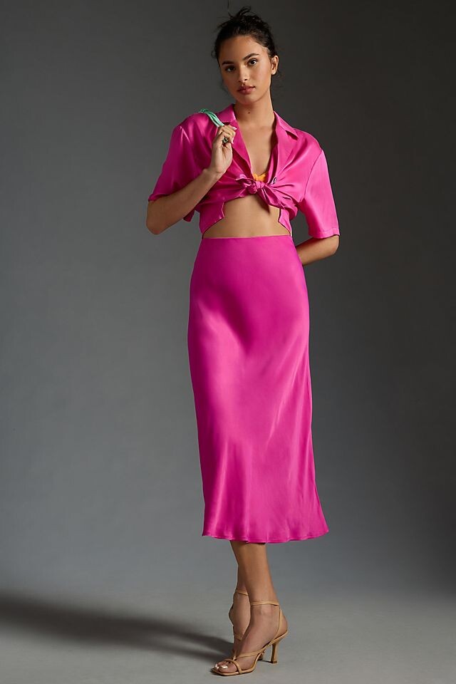 

Юбка-комбинация Anthropologie The Tilda, розовый