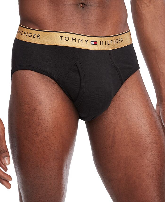 

Мужские трусы Blackwatch из чесаного хлопка в рубчик — 4 шт. Tommy Hilfiger, мультиколор