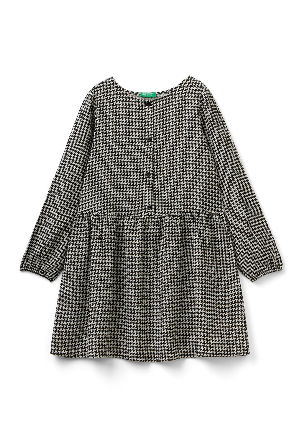 

Платье-рубашка Houndstooth United Colors of Benetton, черный