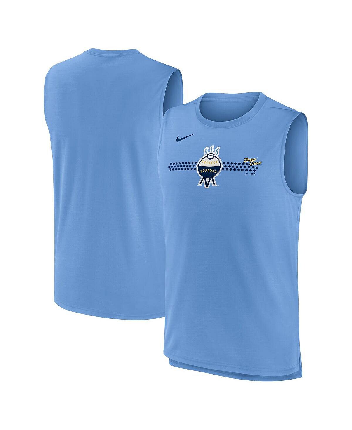 

Мужская футболка синего цвета Milwaukee Brewers City Connect Muscle Tank Top Nike, Синий