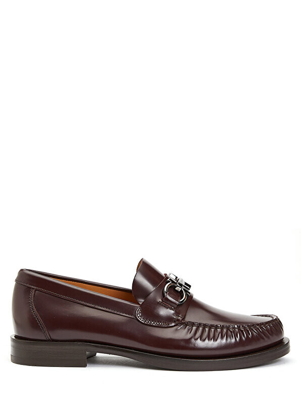 

Коричневые мужские кожаные лоферы с логотипом Ferragamo