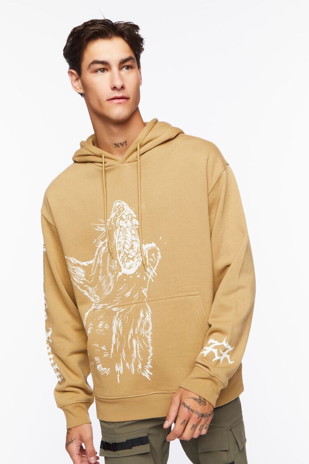 

Толстовка с рисунком Fear The Youth Forever 21, коричневый