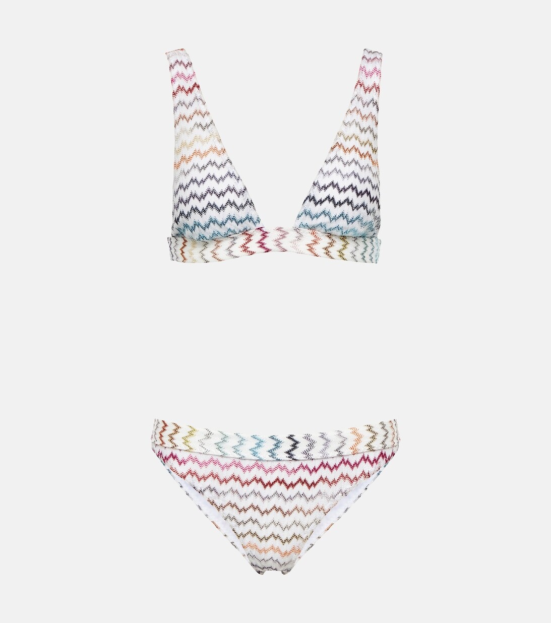 

Зигзагообразное бикини из ламе Missoni, белый