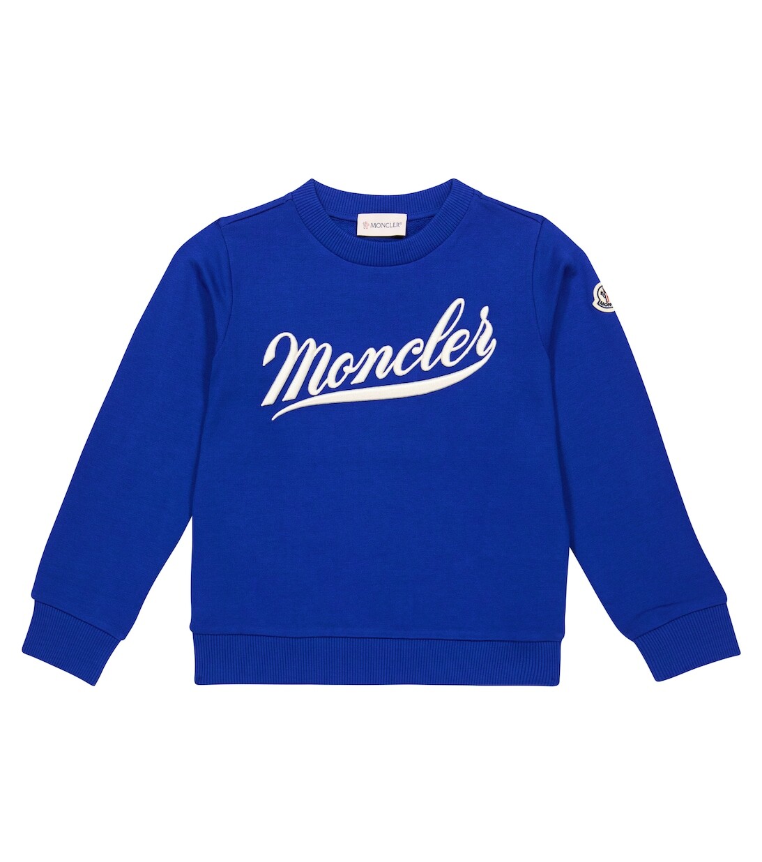 

Толстовка из хлопка с логотипом Moncler Enfant, синий