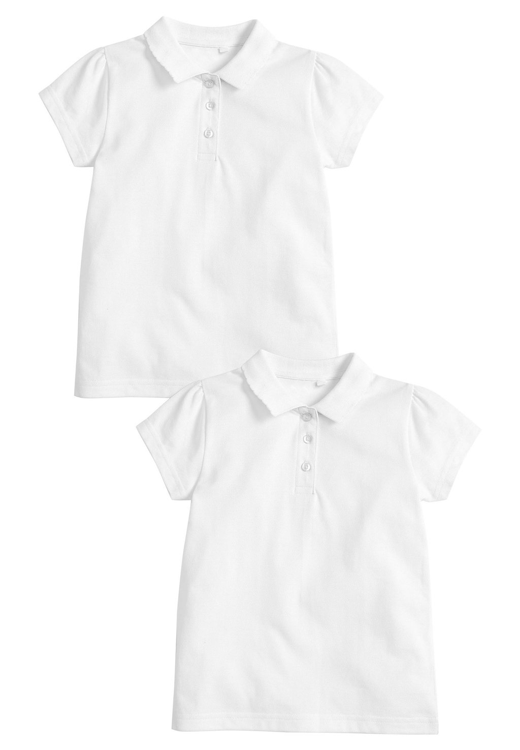 Рубашки-поло 2 Pack Short Sleeve Poloshirts Next, белый