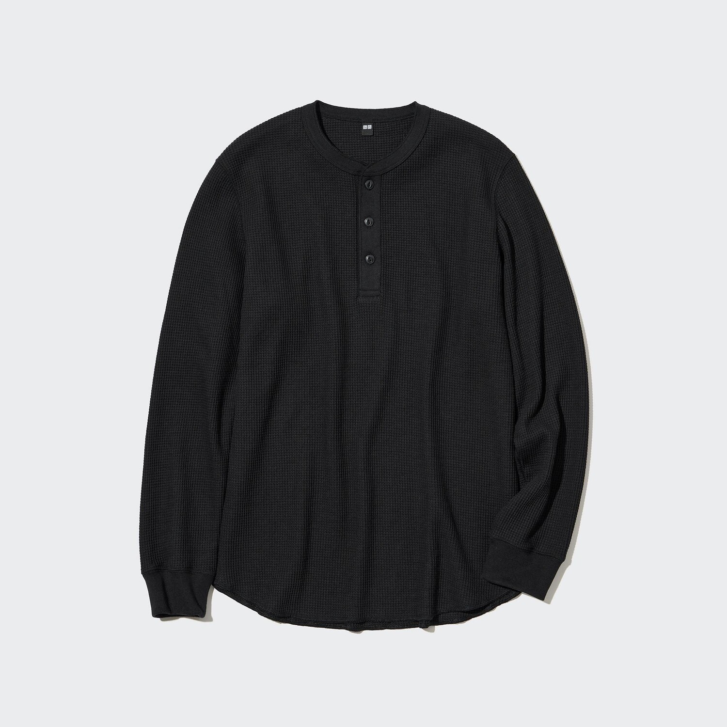 

Футболка мужская Uniqlo с вырезом хенли, черный
