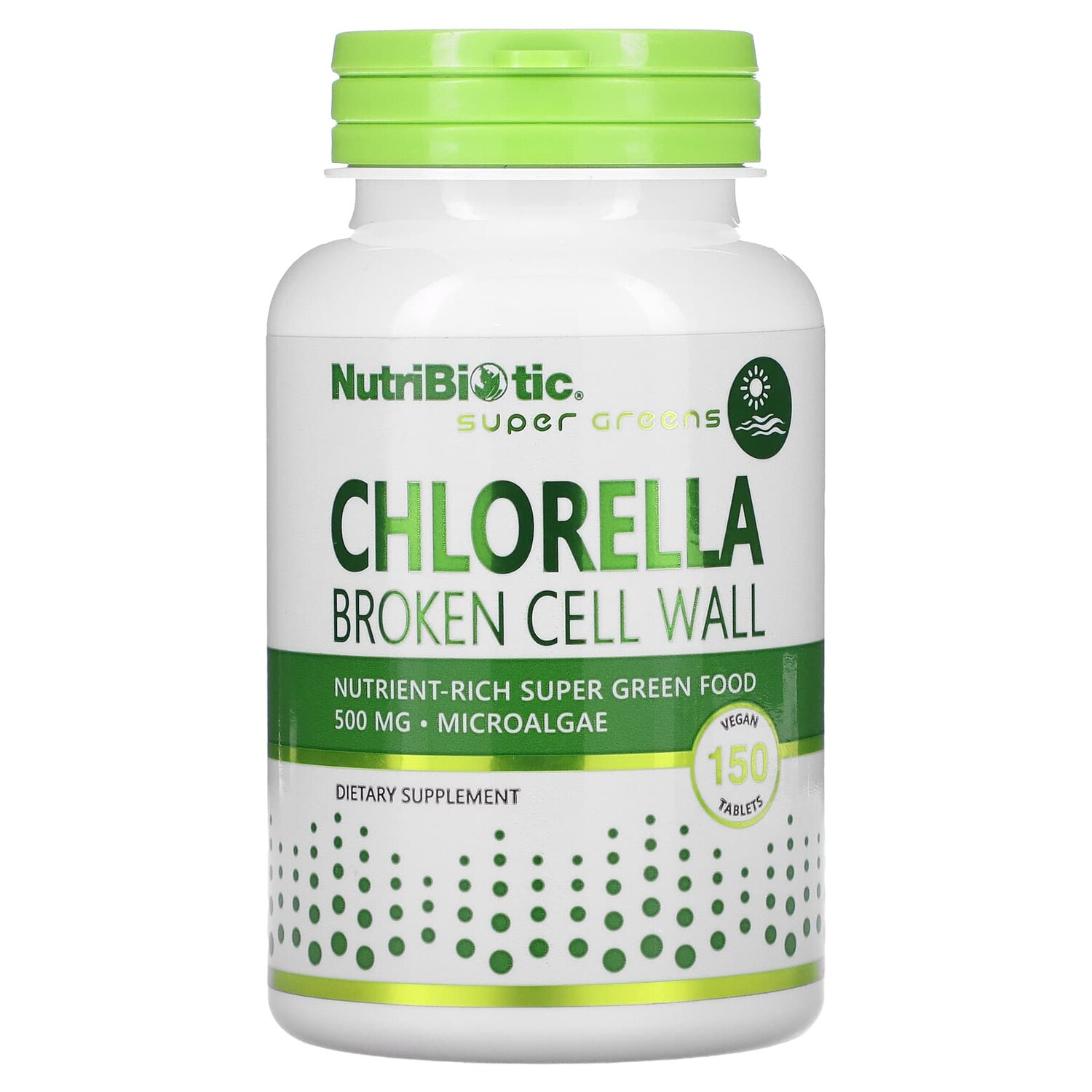 

Super Greens, хлорелла, 500 мг, 150 веганских таблеток, NutriBiotic