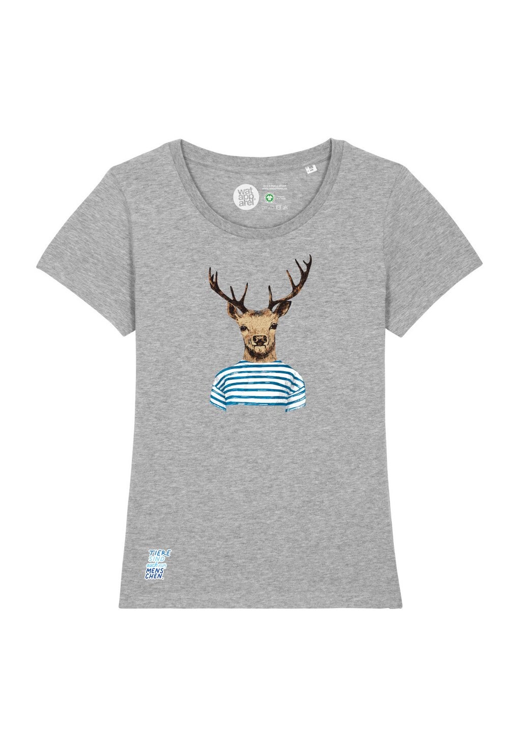 

Футболка с принтом HIRSCH Watapparel, цвет heather grey
