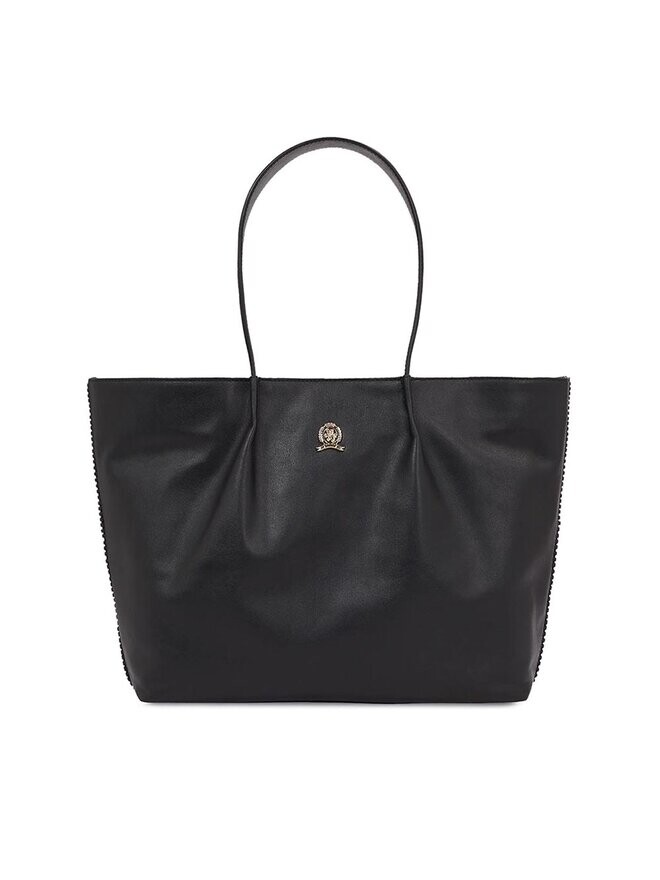 

Сумка шоппер Crest Leather Tote Tommy Hilfiger, черный