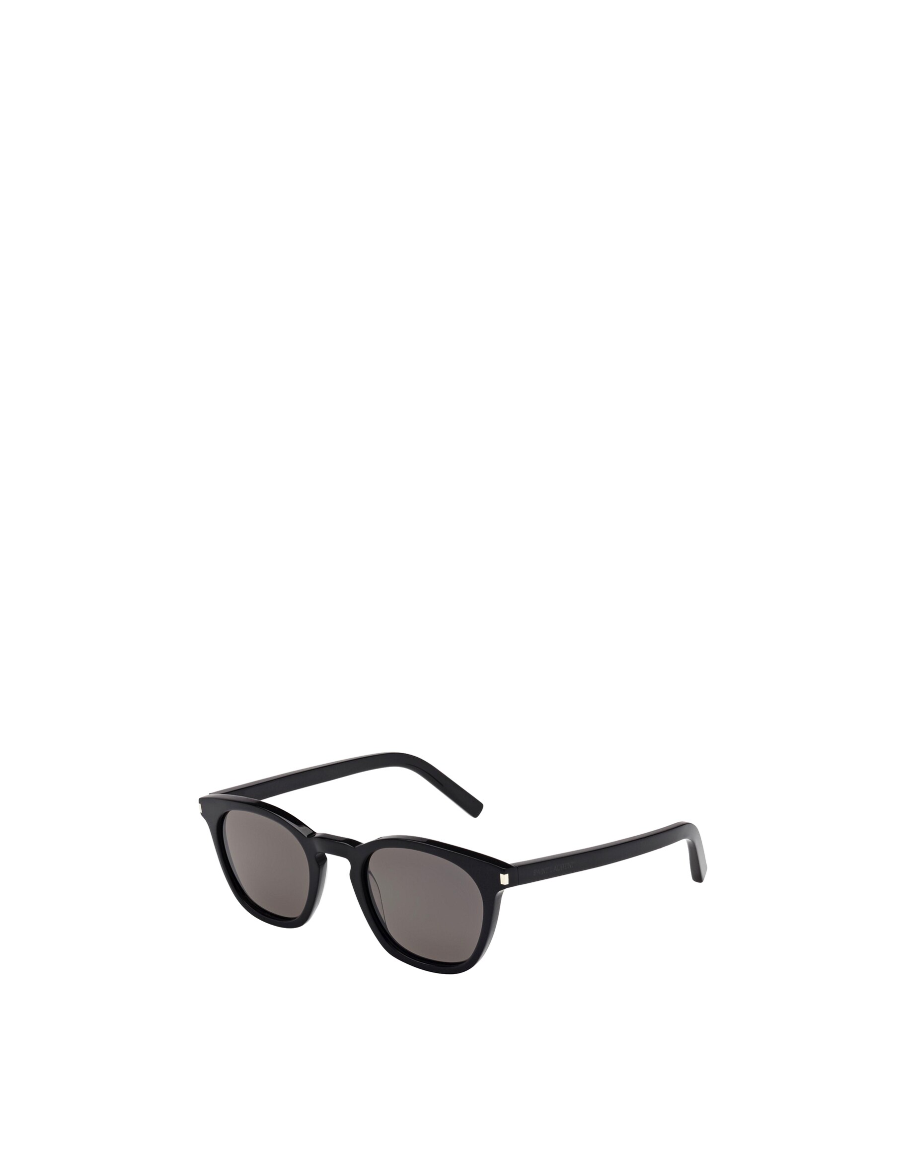 Квадратные классические солнцезащитные очки SL 28 Saint Laurent, цвет Shiny Black