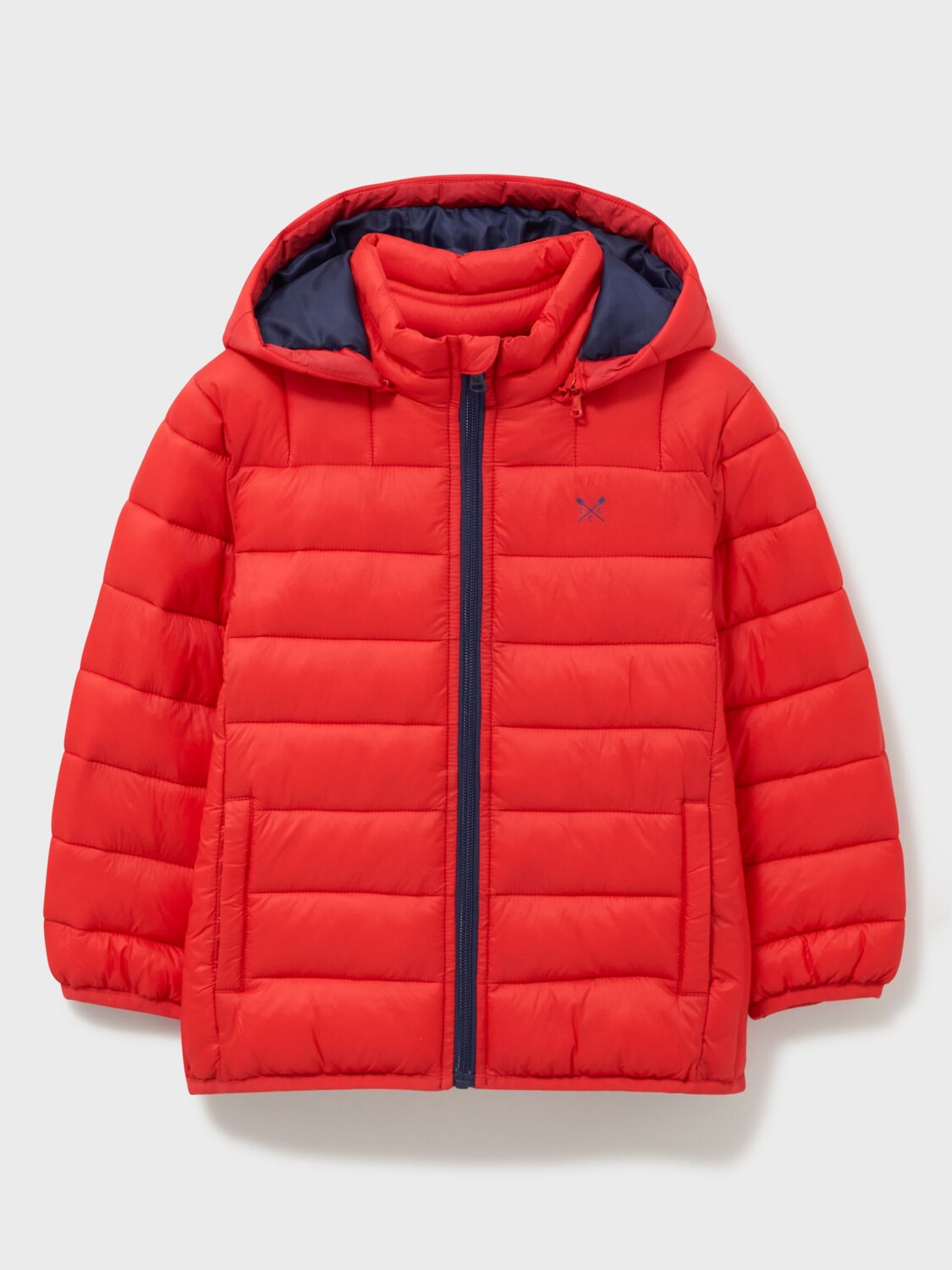 

Детская однотонная стеганая куртка Crew Clothing, красный
