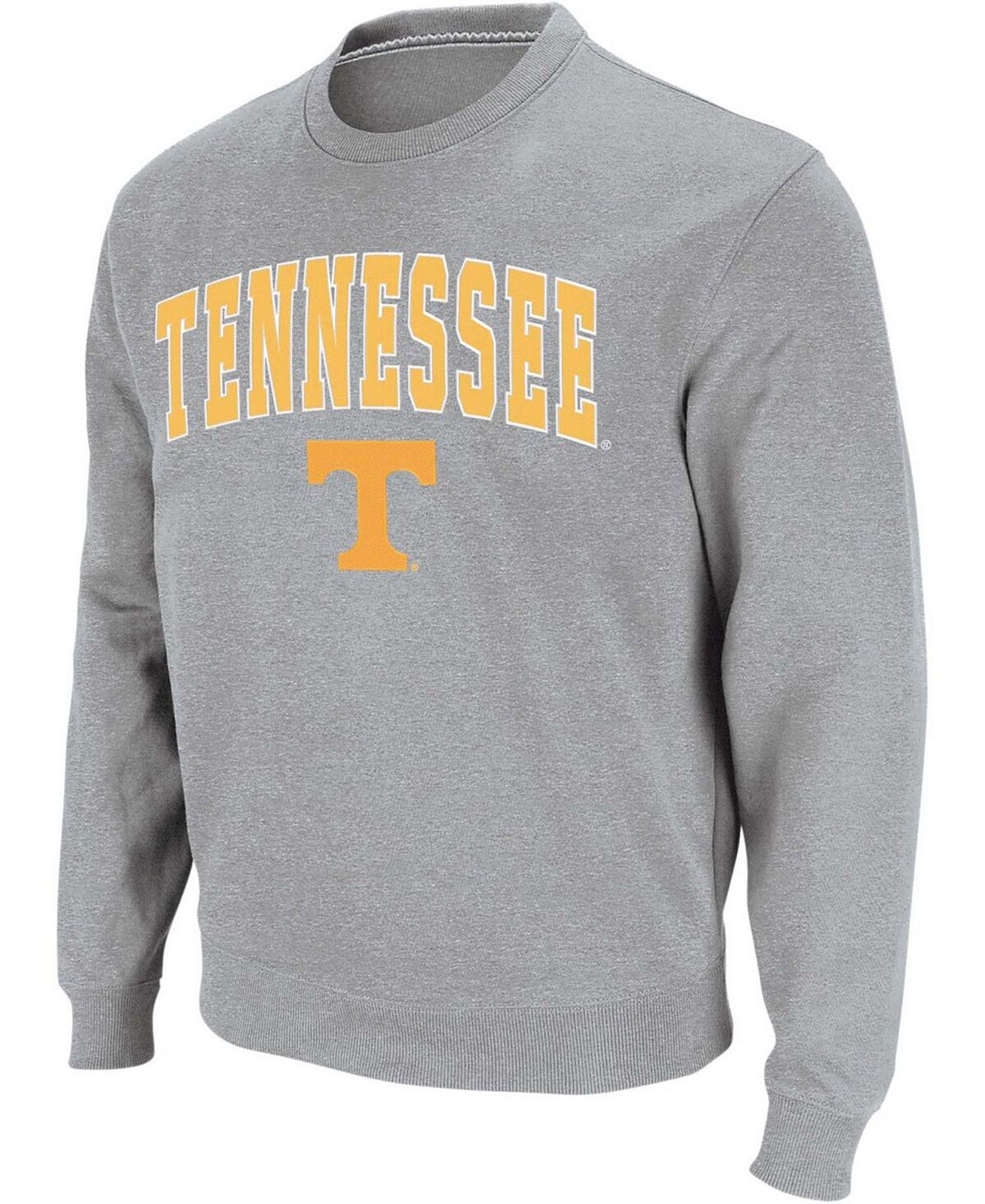 

Мужской свитшот с круглым вырезом и логотипом Heather Grey Tennessee Volunteers Arch Logo Colosseum