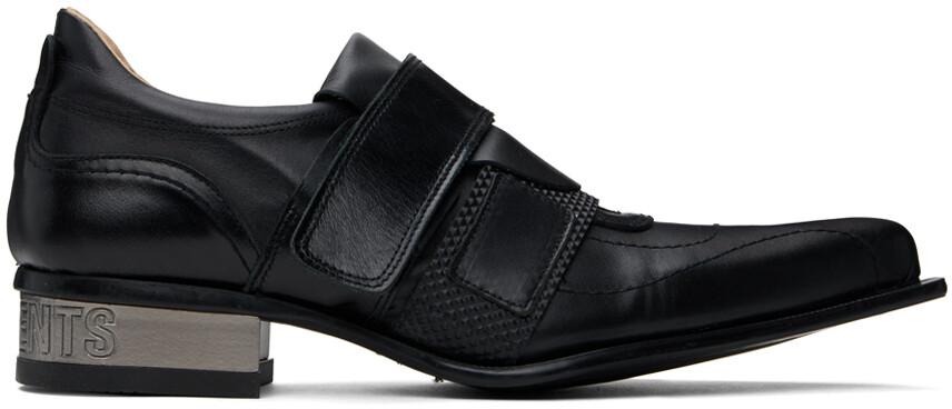 

Черные лоферы с лезвиями New Rock Edition Vetements