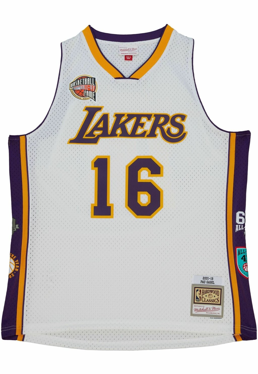 Топ PAU GASOL LOS ANGELES LAKERS HOF SWING Mitchell & Ness, белый