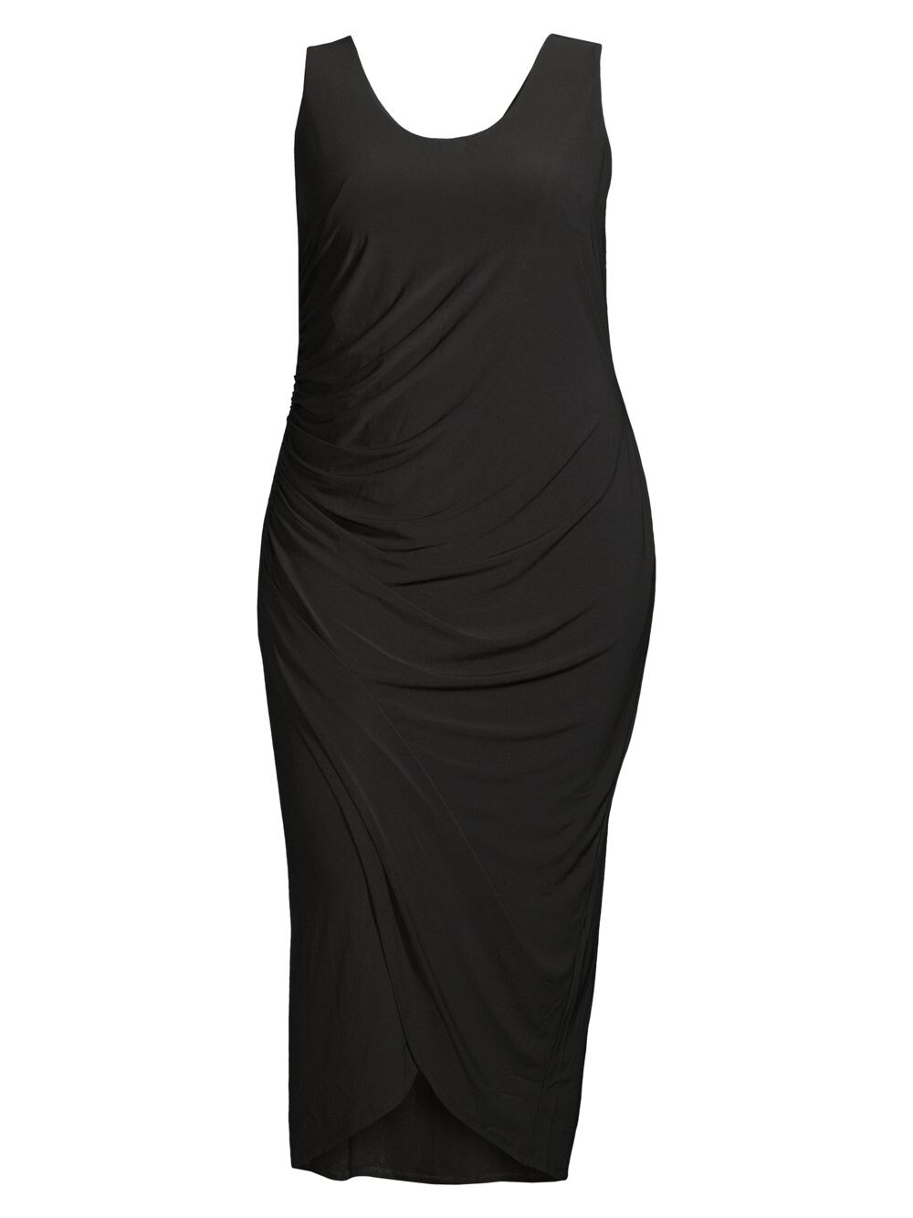 

Платье макси без рукавов со сборками NIC+ZOE, Plus Size, черный