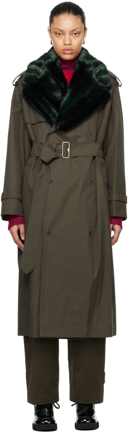 

Коричневый длинный тренч Kennington Burberry