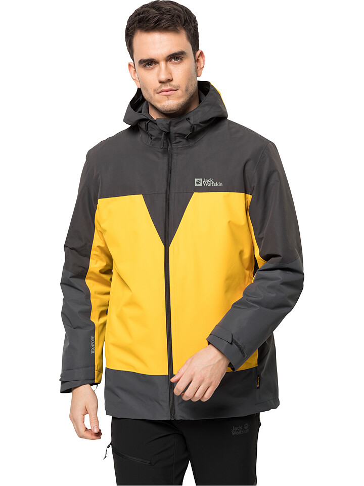 

Куртка Jack Wolfskin 3in1 Funktionsjacke DNA Tundra, цвет Grau/Gelb