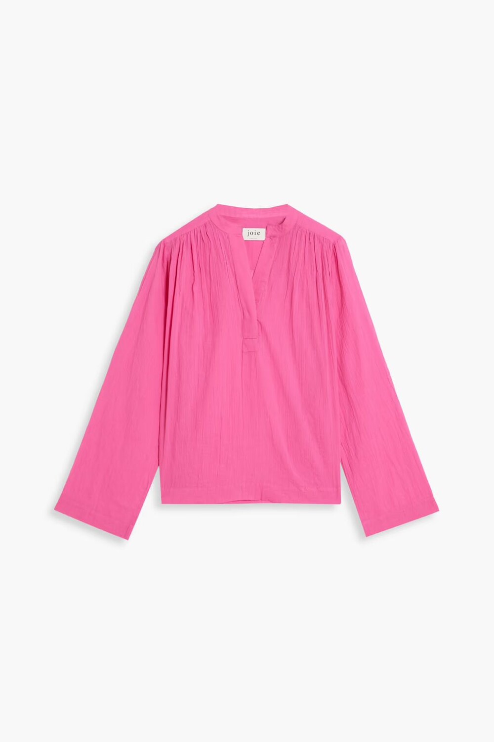 

Блуза Bezona из жатой хлопковой марли Joie, ярко-розовый