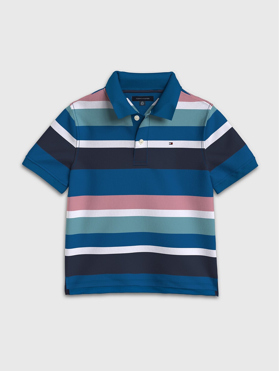 

Детская футболка-поло с разноцветными полосками Tommy Hilfiger