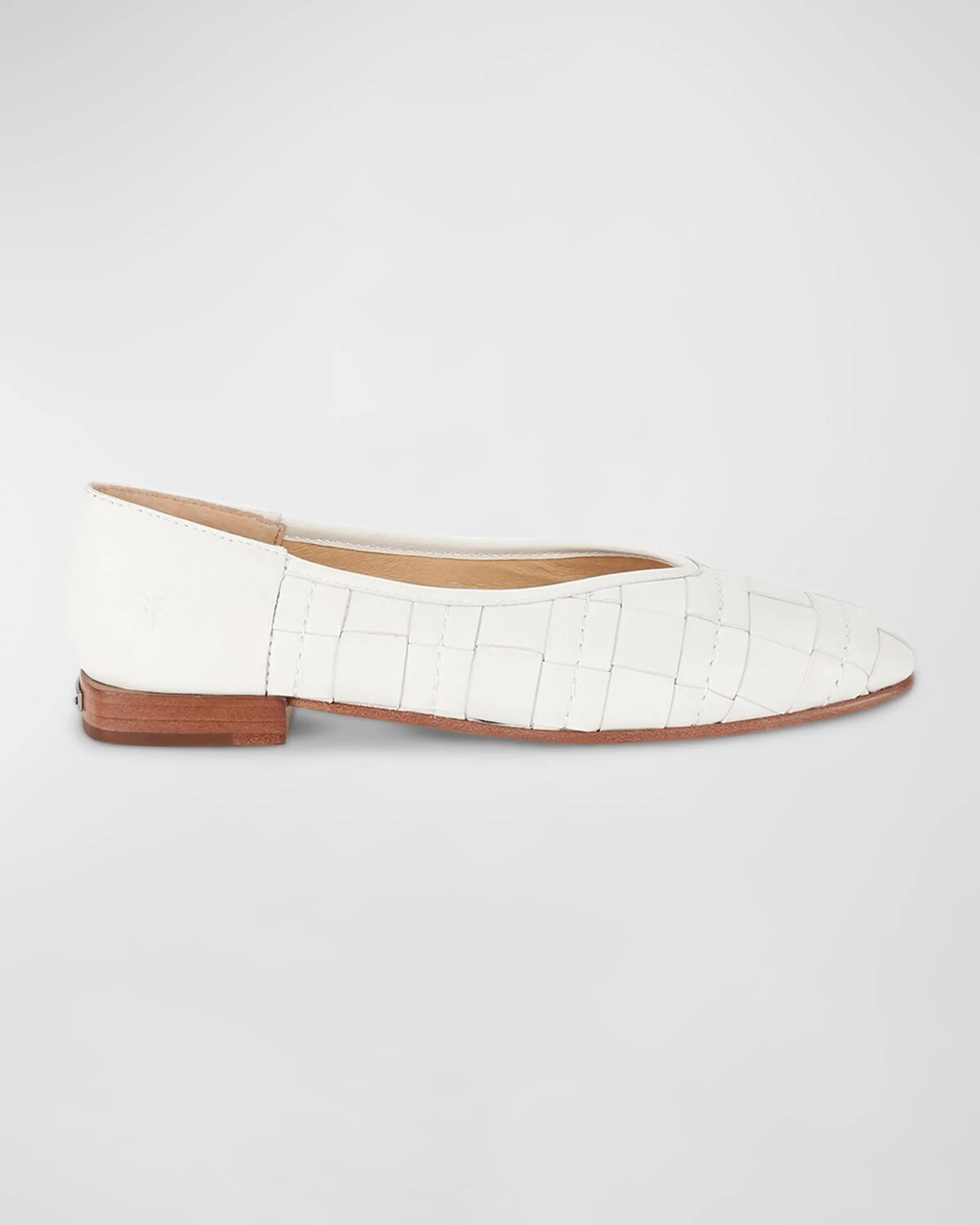 

Плетеные кожаные балетки Claire Frye, цвет White