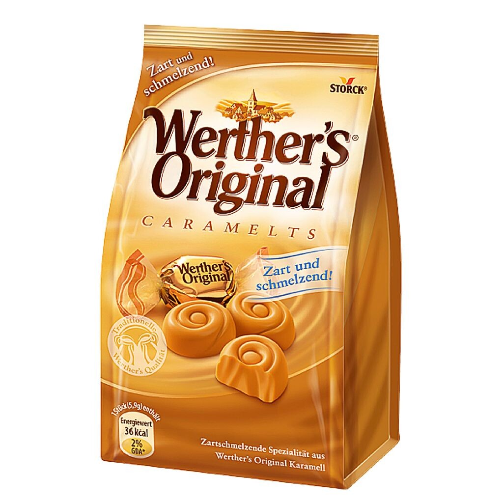 

Werthers Original Caramelts нежно тающая карамель кондитерская 153г Storck