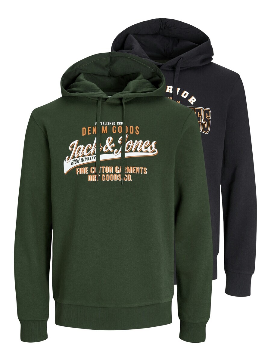 

Толстовка JACK & JONES, темно-зеленый/черный