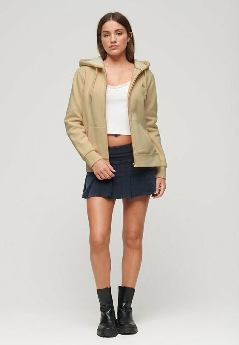 

Толстовка на молнии Superdry ESSENTIAL, крем из тапиоки