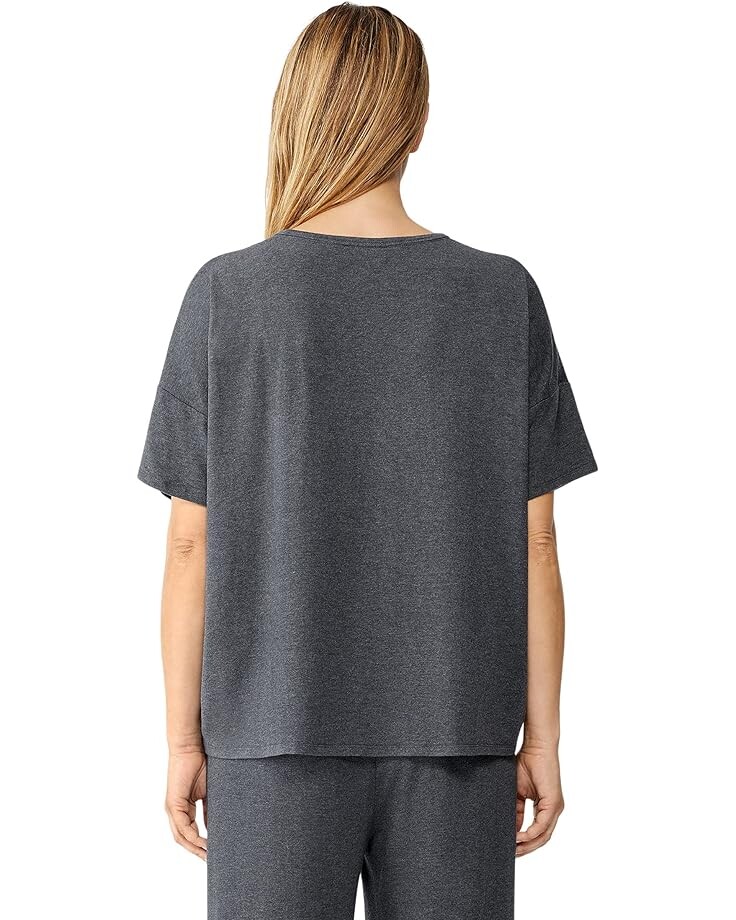 

Футболка Eileen Fisher Crew Neck Boxy Tee, угольный