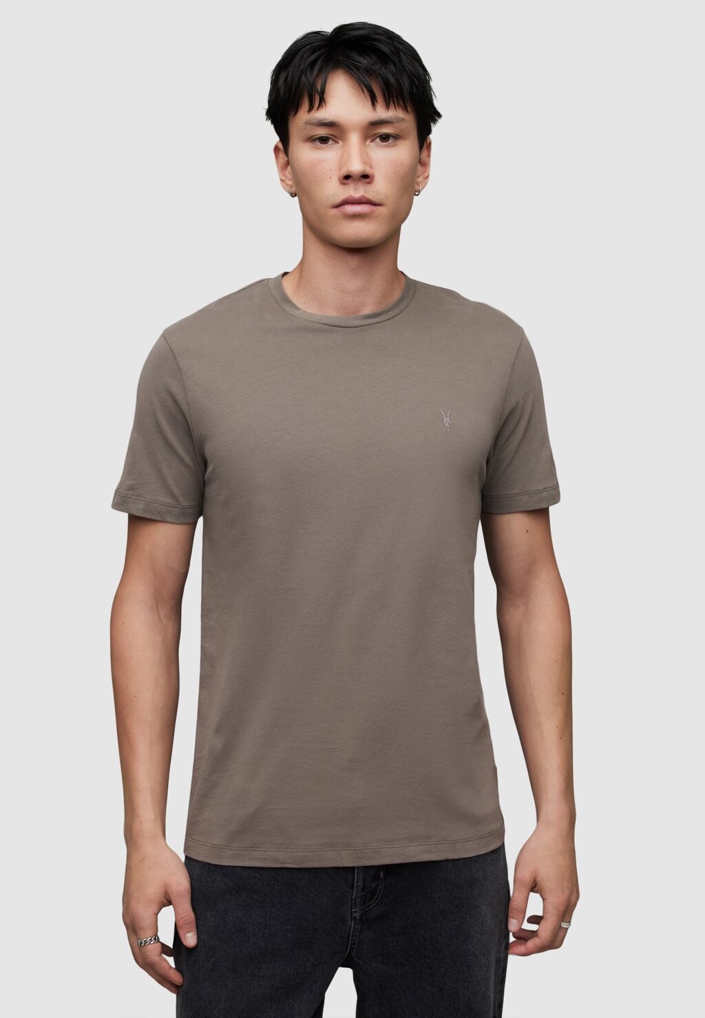 

Футболка базовая AllSaints, цвет planet grey